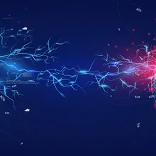 On the left is a brain in blue connect by blue electricity-like lines to a heart in red on the right side of the image.